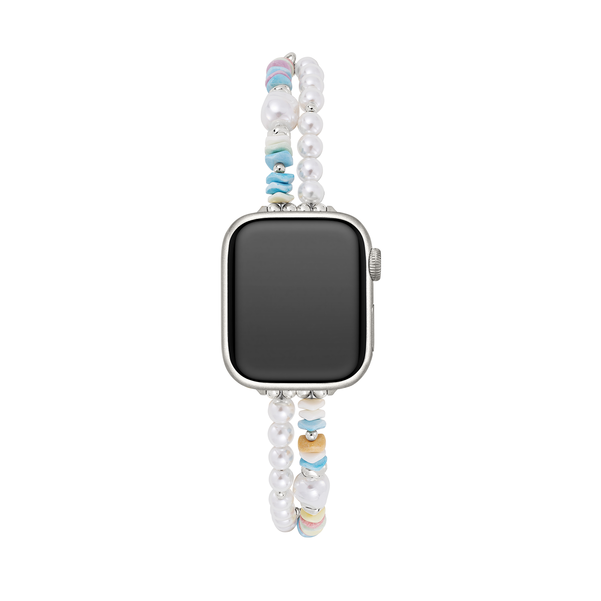 Pastel Rainbow Pearl Beaded Watch Band for Apple Watch