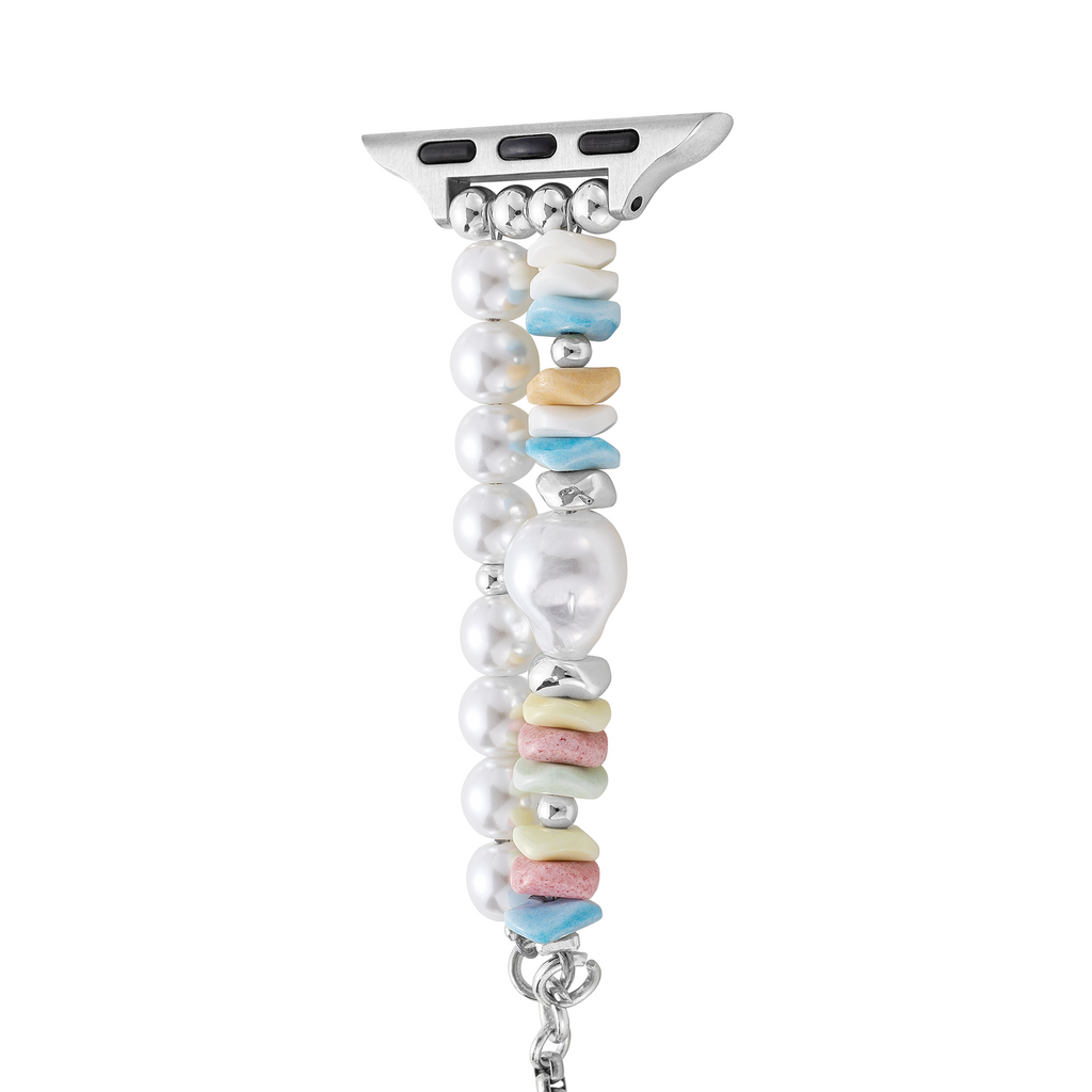 Pastel Rainbow Pearl Beaded Watch Band for Apple Watch