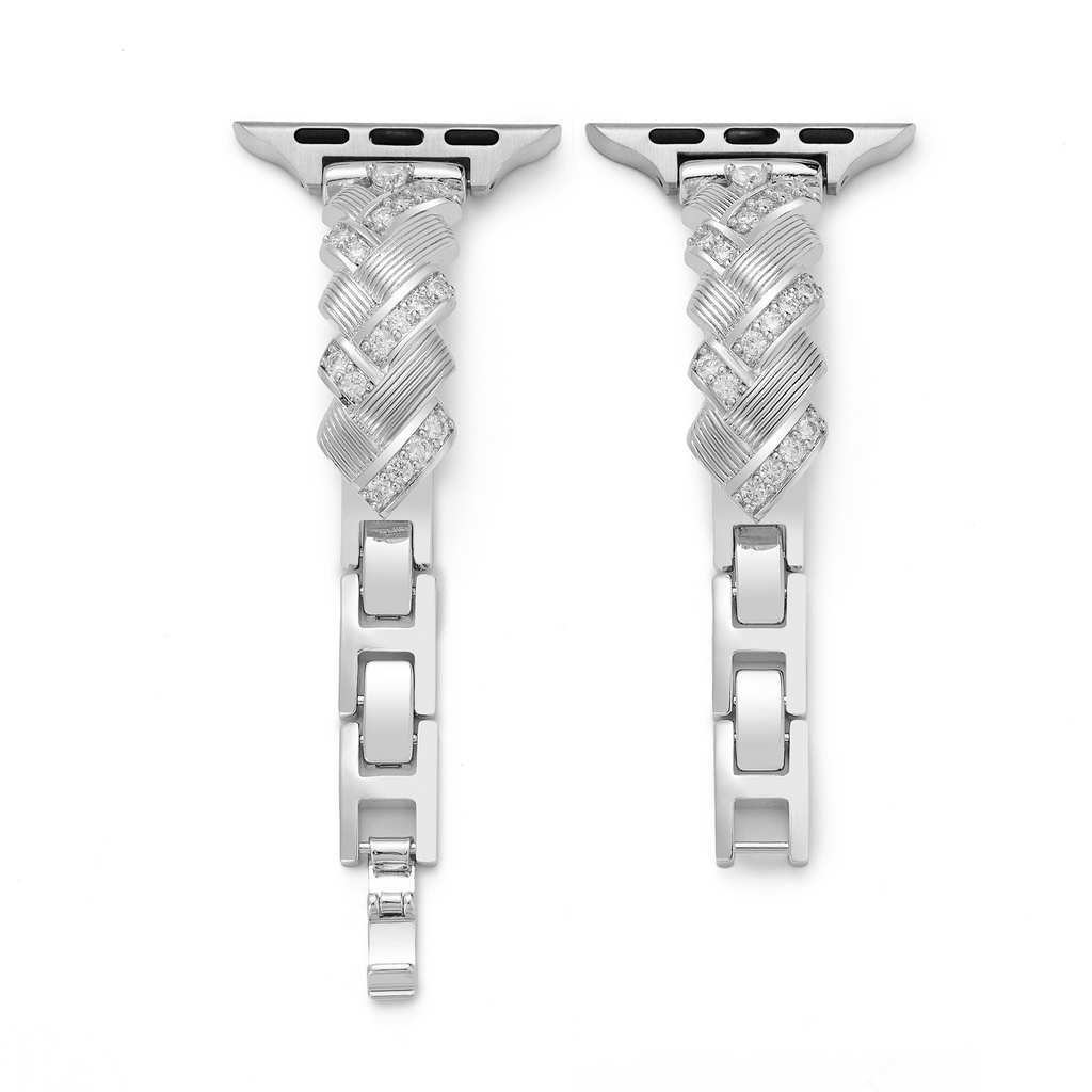 Sparkling Braided Metal Watch Band for Apple Watch