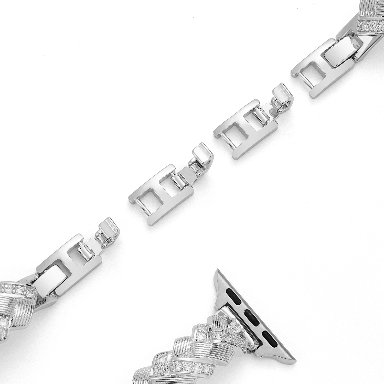 Sparkling Braided Metal Watch Band for Apple Watch