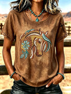 Women's Casual Print Short-Sleeve T-Shirt