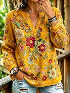 Women'S Casual Floral Print Top