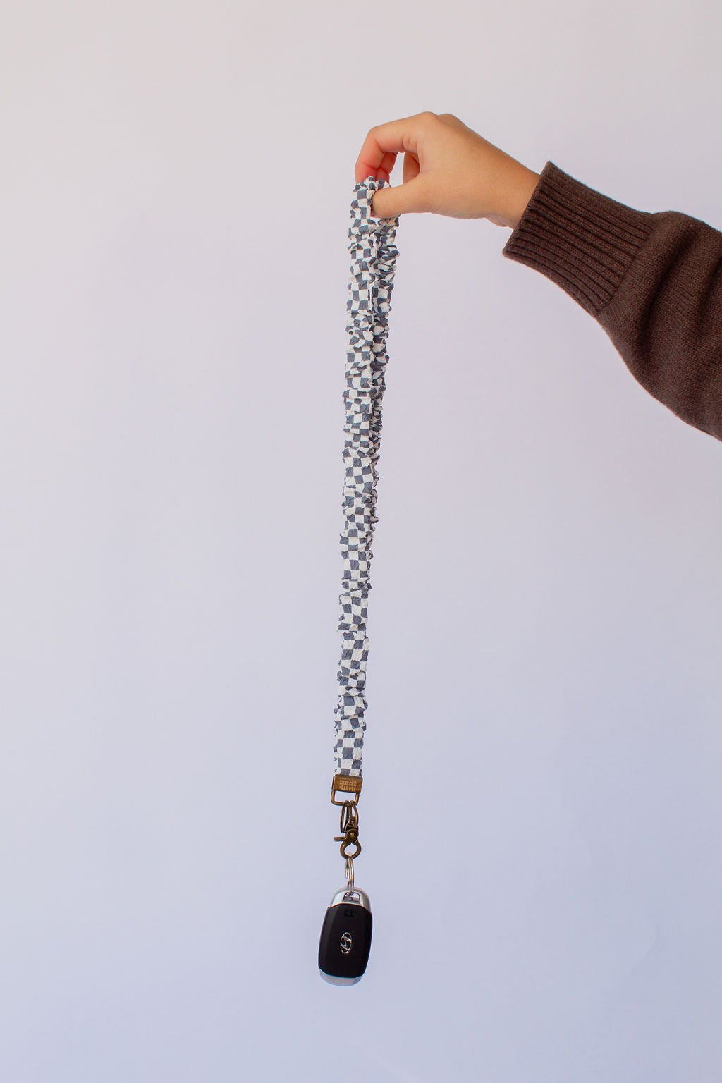 Andi x Rad Rev Grey Checkered Lanyard