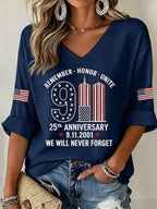 Women's Never Forget September 11 Print T-Shirt