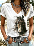 Women's Casual Print Short-Sleeve T-Shirt