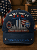 Never Forget 9/11 2001 American Flag Honor The Heroes Baseball Cap