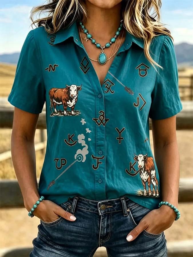 Women'S Casual Printed Top