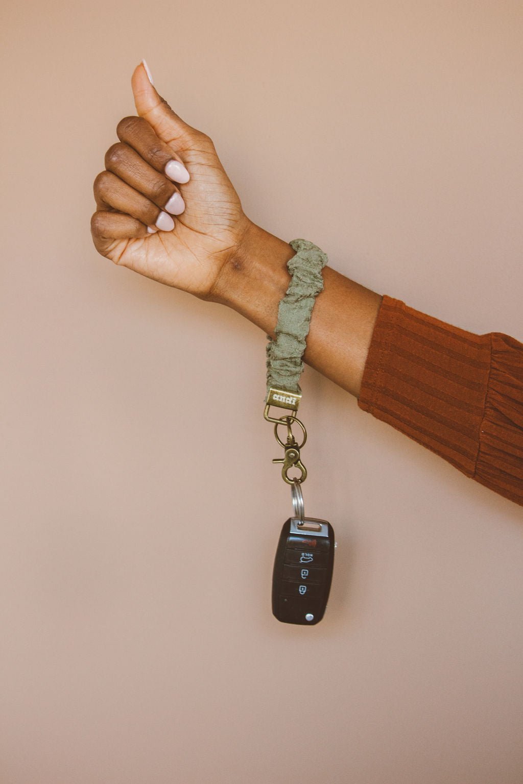 Crinkled Moss Keychain