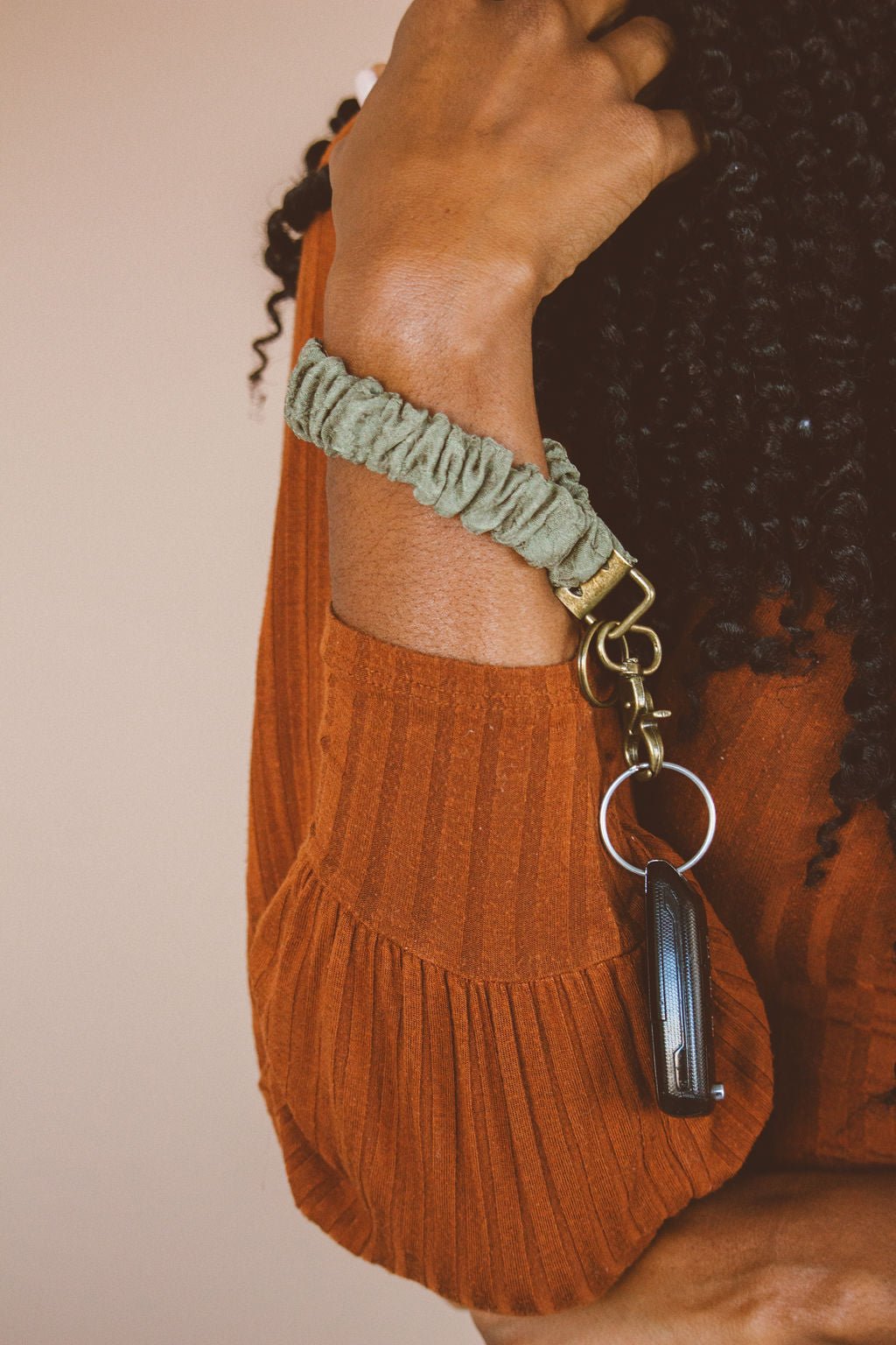 Crinkled Moss Keychain