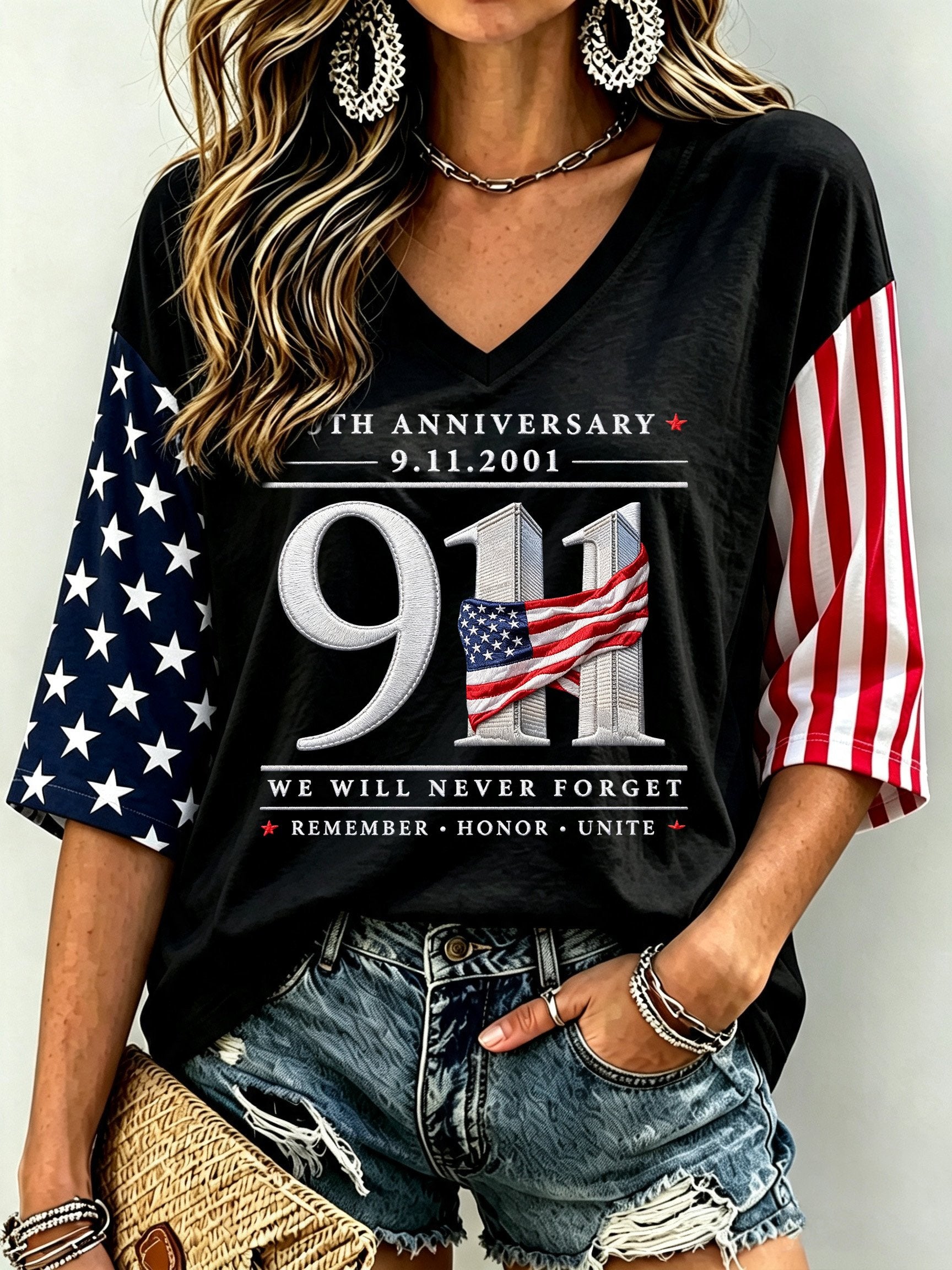 Women's 9/11 Memorial Graphic Top