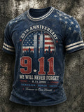 Men's USA 9/11 Print T-Shirt