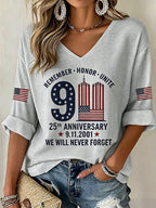 Women's Never Forget September 11 Print T-Shirt