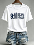 9.11 Never Forget Printed T-Shirts
