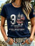 Women's 9.11 Never Forget Printed T-shirt