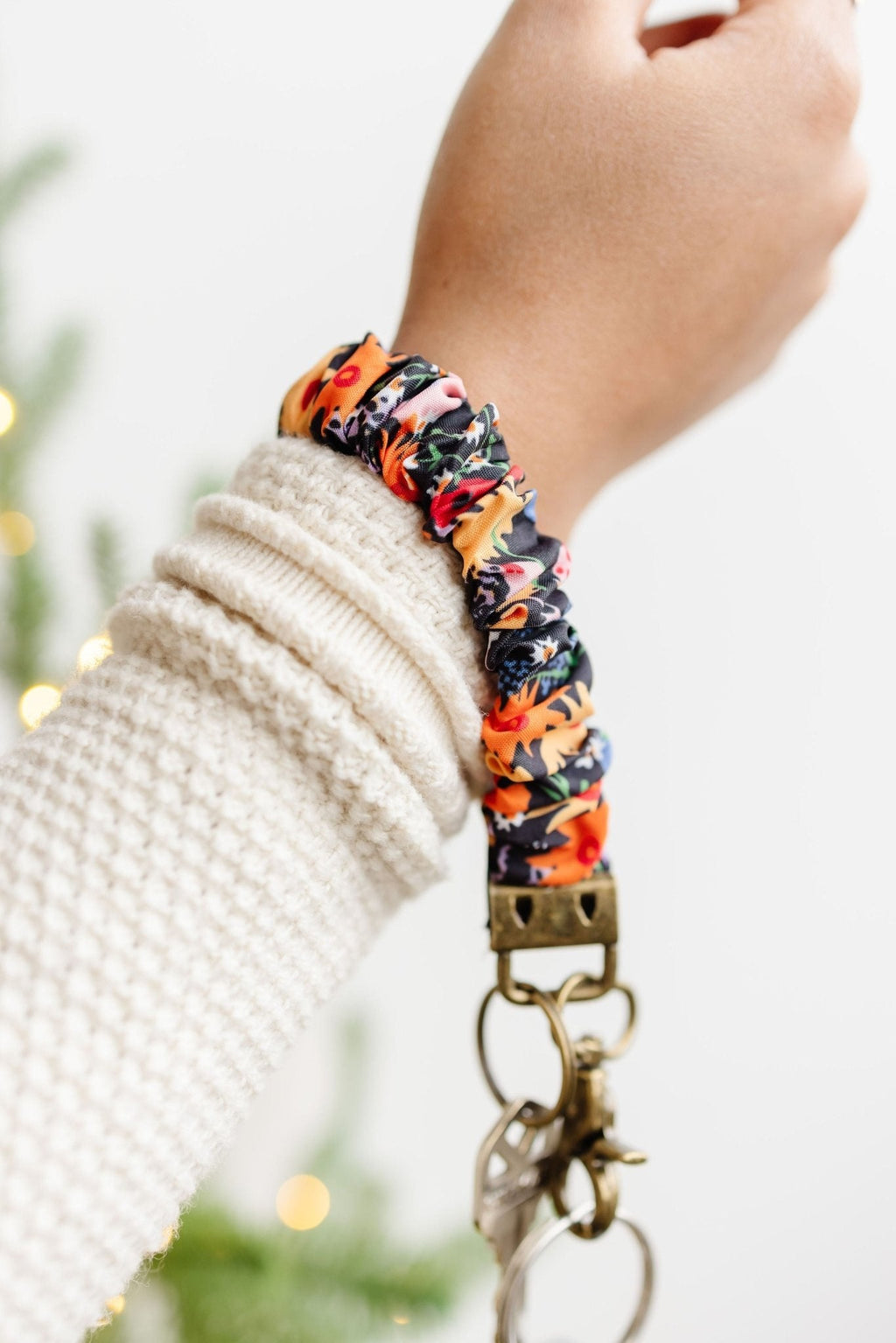Groovy Floral Keychain