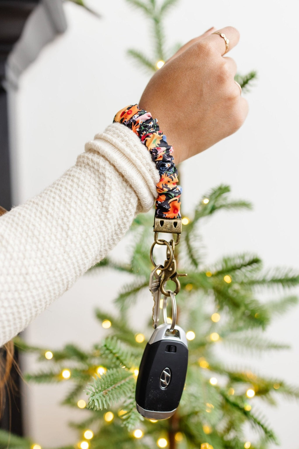 Groovy Floral Keychain