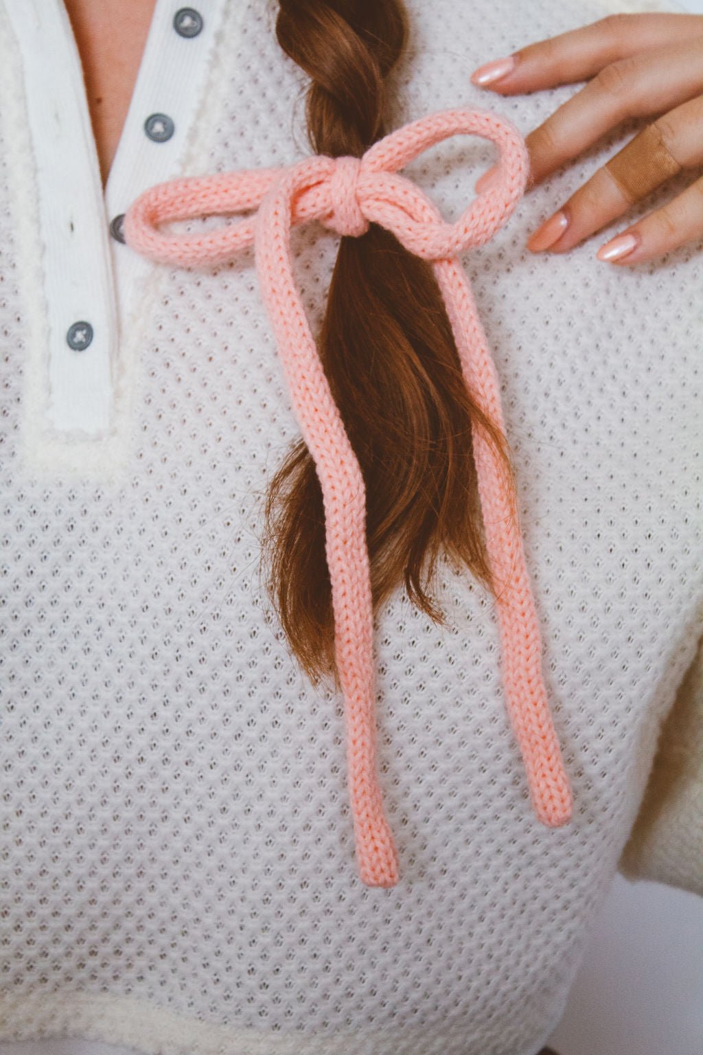 Knit Long Bow Tie