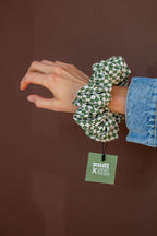 Lindsey Checked Jumbo Scrunchie