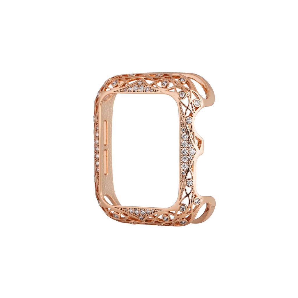 Rhinestone Filigree Half-Wrapped Watch Case