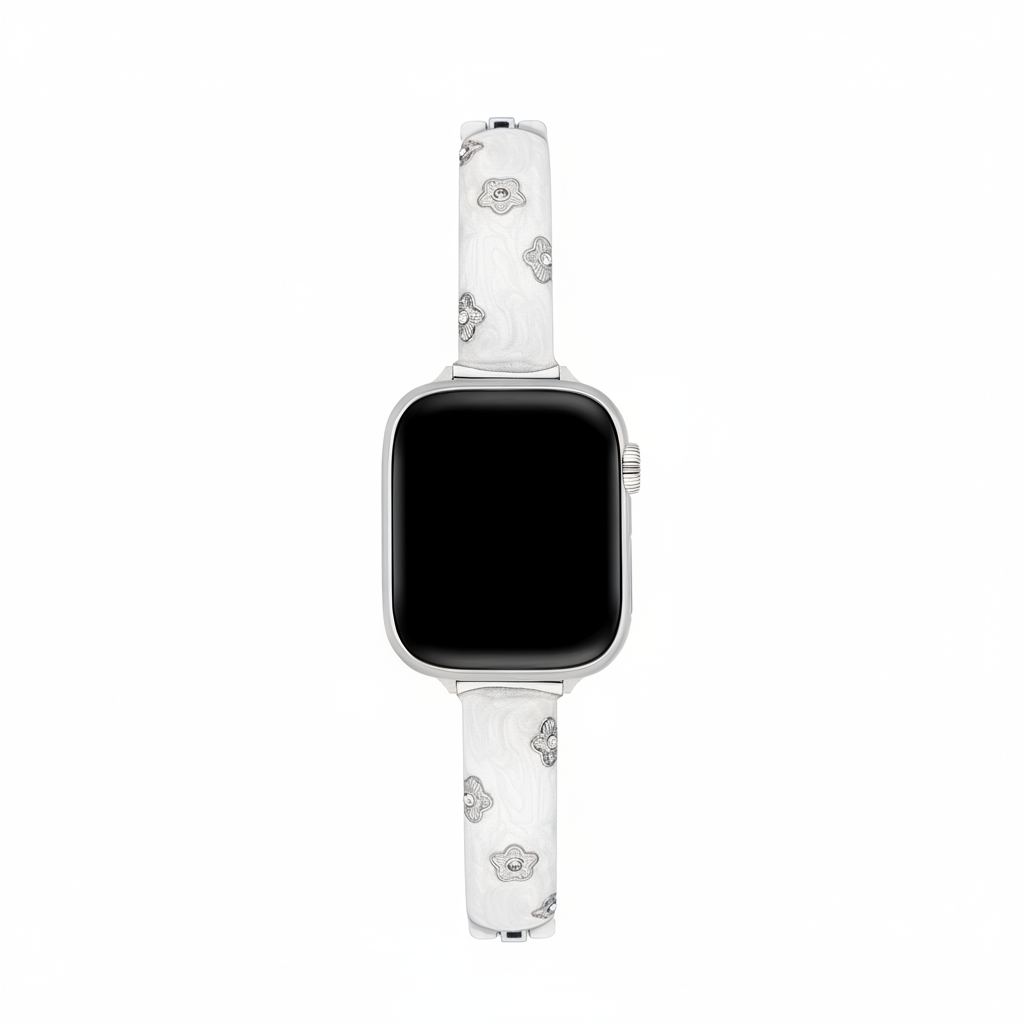 Floral Metal Watch Band for Apple Watch