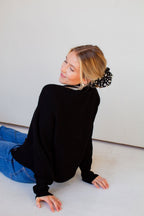 Onyx Floral Jumbo Scrunchie