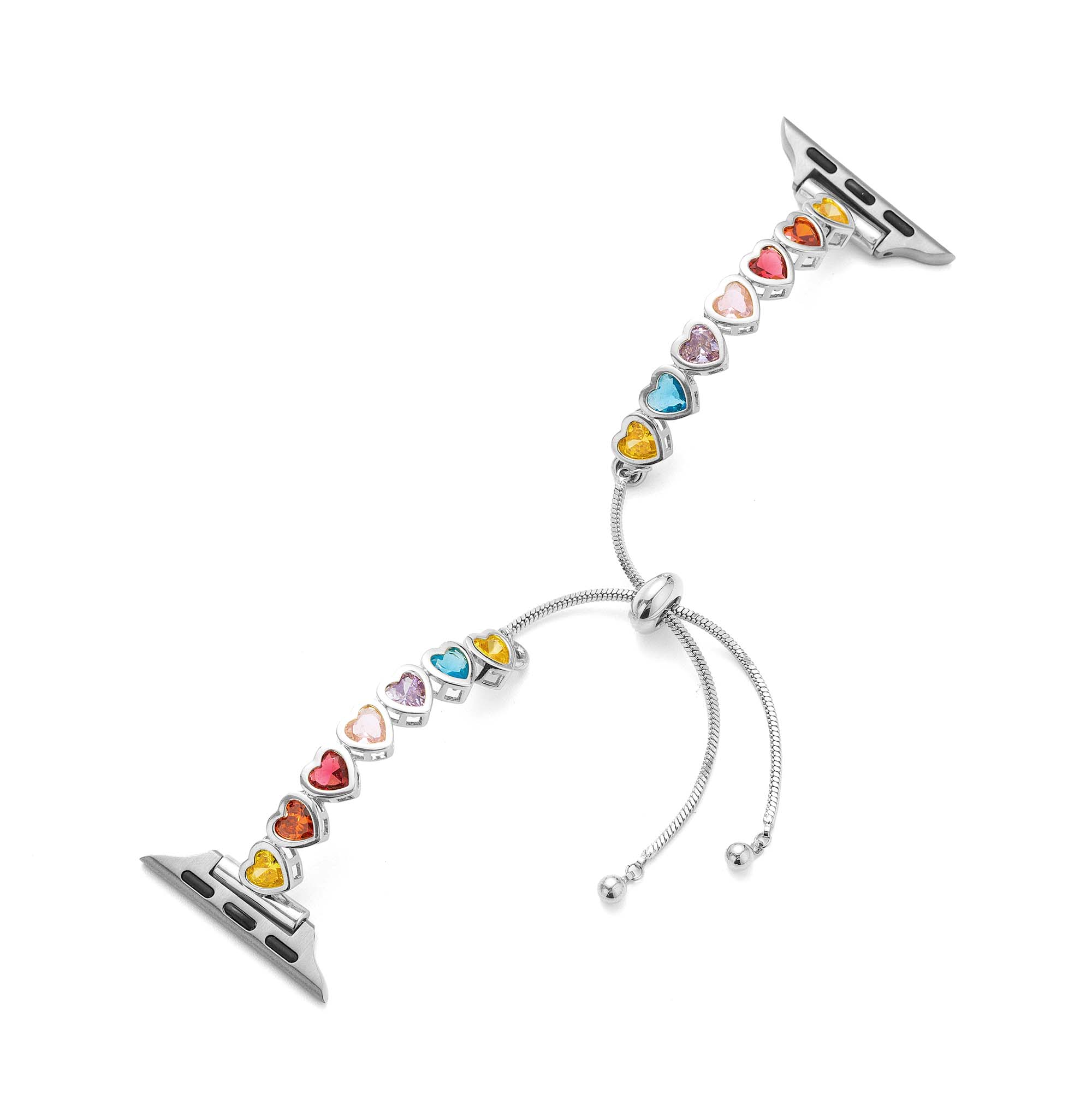 Rainbow Love 14k Gold / Platinum Plated Watch Band for Apple Watch