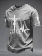 Men's Jesus Saved My Life Print Tee