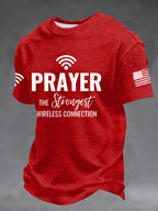 Men's Prayer The Strongest Wireless Connection Printed Casual T-Shirt