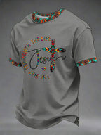 Men's The Way The Truth The Life Printed Casual T-Shirt